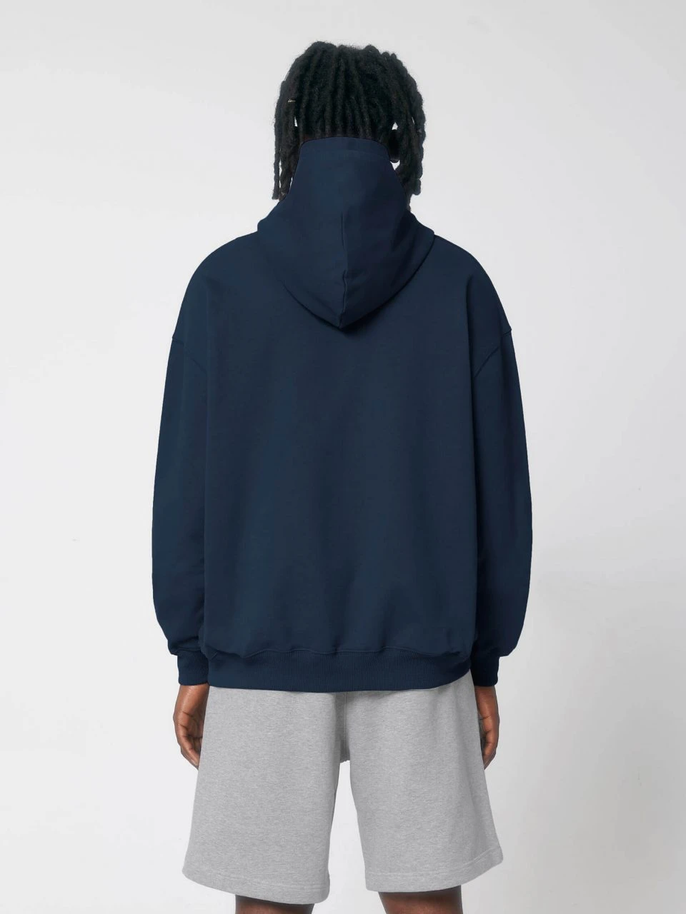 Oversized Unisex Heavy Hoodie Aus Bio-Baumwolle - French Navy 6 Oversized Unisex Heavy Hoodie Aus Bio-Baumwolle - French Navy – Bild 6