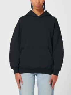 Oversized Unisex Heavy Hoodie Aus Bio-Baumwolle - Black -MELA Geschaft unisex hoodie fair trade U797 002 1280x1280