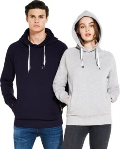 Raglan Hoodie Aus Bio-Baumwolle - Melange Grey -MELA Geschaft unisex schnitt grau melierter kapu fair bio 1280x1280