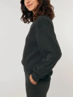 Vintage Terry Sweatshirt Aus Bio-Baumwolle - G. Dyed Black Rock -MELA Geschaft vegan fair nachhaltige Mode U085 140 1280x1280