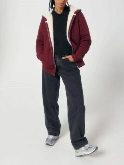 Gefütterte Unisex Kapuzenjacke Aus Bio-Baumwolle - Burgundy 13 Gefütterte Unisex Kapuzenjacke Aus Bio-Baumwolle - Burgundy -MELA Geschaft vegane Kapuzenjkacke gefuettert U956 244 1280x1280