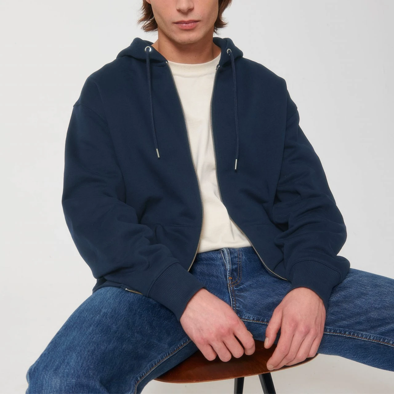 Unisex Super Heavy Sweatjacke - French Navy 4 Unisex Super Heavy Sweatjacke - French Navy – Bild 4