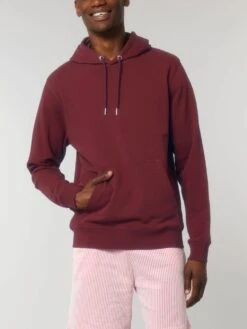 Terry Hoodie Aus Bio-Baumwolle - Burgundy -MELA Geschaft veganer Pullover Biobaumwolle recyceltes Polyester U011 244 1280x1280