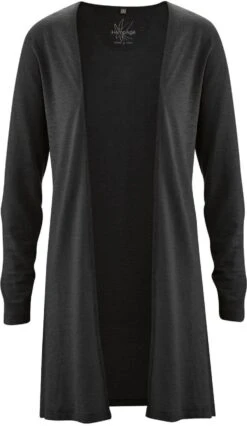 Jersey-Cardigan Aus Hanf Und Bio-Baumwolle - Schwarz