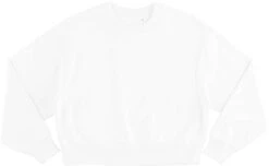 Organic Crop Sweatshirt - White