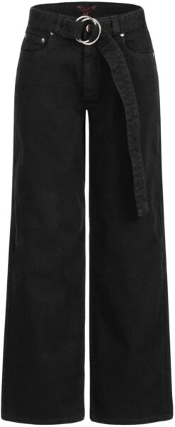 Flo:ra - Wide Leg Jeans Aus Bio-Baumwolle Und Hanf - Black