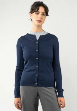 Mela Cardigan Aus Bio-Baumwolle - Dunkelblau 8 Mela Cardigan Aus Bio-Baumwolle - Dunkelblau -MELA Geschaft zeitlose Damen Strickjacke navy 1280x1280